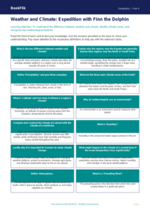 Free Weather and Climate Flashcards | Grade 3 | Geography | BookFlik