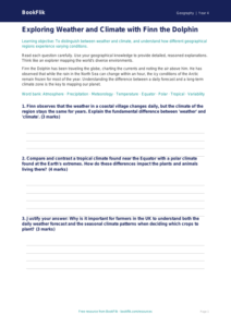 Free Weather And Climate Worksheet | Grade 3 | Geography | BookFlik