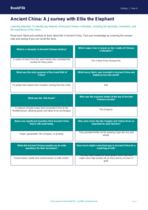 Free Ancient China Flashcards | Grade 3 | History | BookFlik