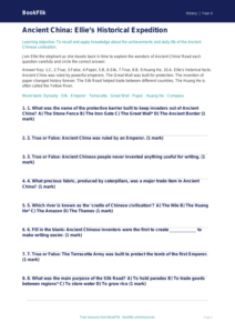 Free Ancient China Quiz | Grade 3 | History | BookFlik