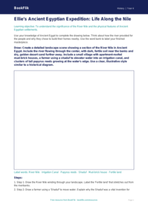 Free Ancient Egypt Drawing Sheet | Grade 3 | History | BookFlik