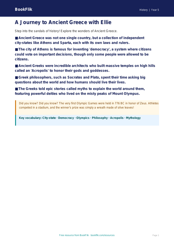 Free Ancient Greece Poster | Grade 4 | History | BookFlik worksheet preview — History Ancient Greece