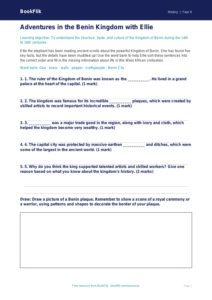 Free Benin Kingdom Activity Sheet | Grade 3 | History | BookFlik