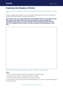 History benin kingdom drawing sheet grade 3 core