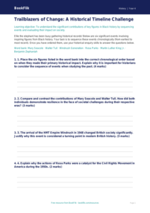 History black history activity sheet grade 3 greater depth