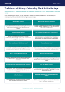 Free Black History Flashcards | Grade 3 | History | BookFlik