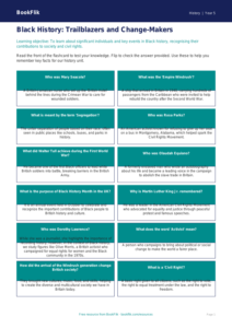 Free Black History Flashcards | Grade 4 | History | BookFlik