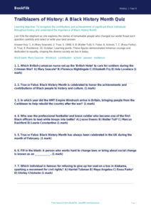 Free Black History Month Quiz | Grade 3 | History | BookFlik
