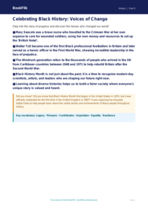 Free Black History Month Poster | Grade 4 | History | BookFlik