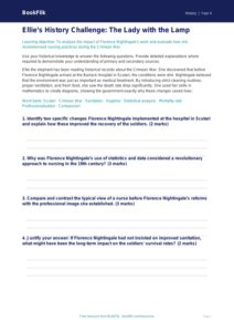 History florence nightingale worksheet grade 3 greater depth
