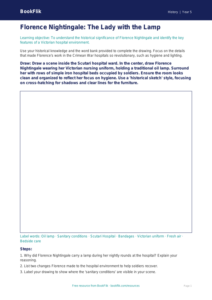 Free Florence Nightingale Drawing Sheet | Grade 4 | History | BookFlik