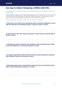 Free Iron Age Activity Sheet | Grade 3 | History | BookFlik