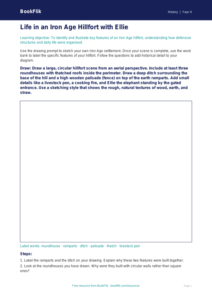 Free Iron Age Drawing Sheet | Grade 3 | History | BookFlik