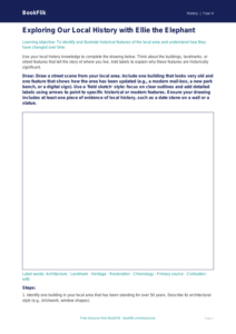 Free Local History Drawing Sheet | Grade 3 | History | BookFlik