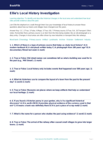 Free Local History Quiz | Grade 3 | History | BookFlik
