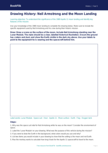 Free Neil Armstrong Drawing Sheet | Grade 4 | History | BookFlik