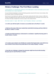 Free Neil Armstrong Worksheet | Grade 4 | History | BookFlik