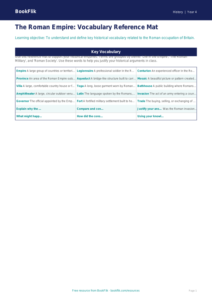 Free Romans Word Mat | Grade 3 | History | BookFlik