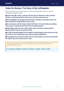 Free Suffragettes Poster | Grade 4 | History | BookFlik