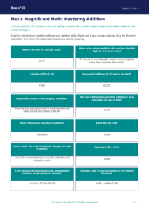 Math addition flashcards grade 3 greater depth
