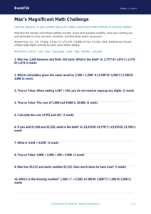 Advanced Addition Challenge | Grade 3 Math | BookFlik