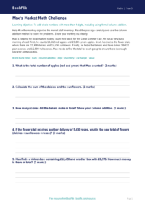 Free Addition Track Sheet | Grade 4 | Math | BookFlik