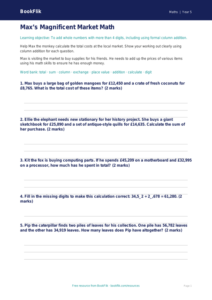 Free Addition Worksheet | Grade 4 | Math | BookFlik