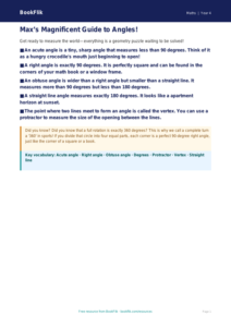 Free Angles Poster | Grade 3 | Math | BookFlik