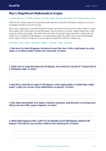 Free Angles Track Sheet | Grade 3 | Math | BookFlik