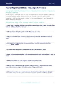 Free Angles Quiz | Grade 4 | Math | BookFlik