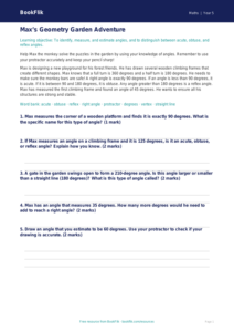 Free Angles Track Sheet | Grade 4 | Math | BookFlik