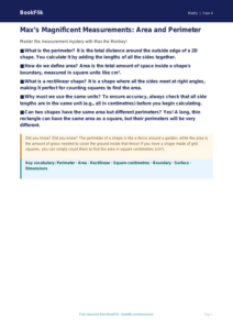 Free Area And Perimeter Poster | Grade 3 | Math | BookFlik