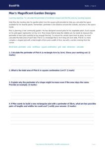Free Area And Perimeter Track Sheet | Grade 3 | Math | BookFlik