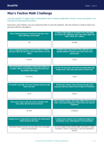 Free Christmas Maths Flashcards | Grade 3 | Math | BookFlik