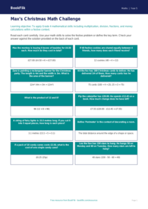 Free Christmas Maths Flashcards | Grade 4 | Math | BookFlik