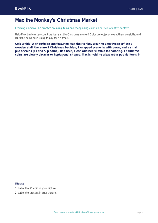 Free Christmas Maths Colouring Page | Pre-K | Math | BookFlik worksheet preview — Maths Christmas Maths