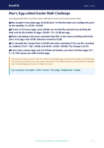 Free Easter Maths Poster | Grade 4 | Math | BookFlik