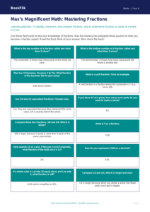 Advanced Fractions Worksheets | Grade 3 Math | BookFlik