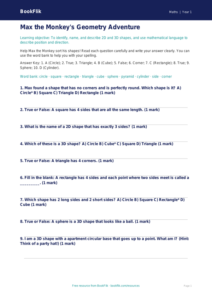 Free Geometry Quiz | Kindergarten | Math | BookFlik