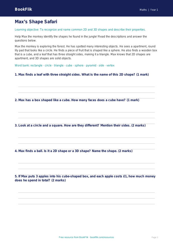 Free Geometry Track Sheet | Kindergarten | Math | BookFlik worksheet preview — Maths Geometry