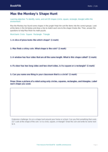 Free Geometry Activity Sheet | Pre-K | Math | BookFlik