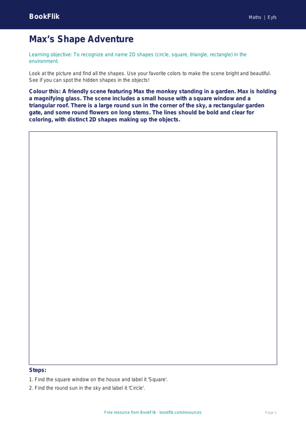 Free Geometry Colouring Page | Pre-K | Math | BookFlik worksheet preview — Maths Geometry