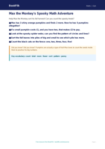 Free Halloween Maths Poster | Pre-K | Math | BookFlik
