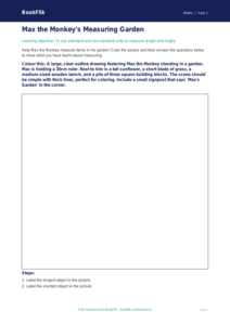 Free Measurement Colouring Page | Kindergarten Math | BookFlik