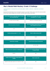 Free Mental Maths Flashcards | Grade 3 | Math | BookFlik
