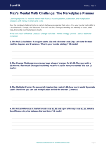 Math mental maths template grade 3 core