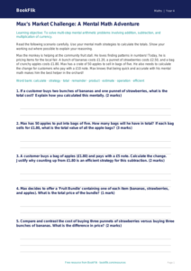 Free Mental Maths Track Sheet | Grade 3 | Math | BookFlik