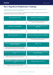 Advanced Multiplication Worksheets | Grade 3 Math | BookFlik