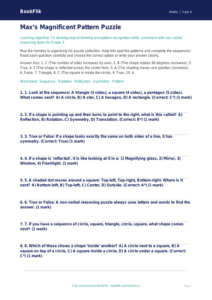 Free Non Verbal Reasoning Quiz | Grade 3 | Math | BookFlik