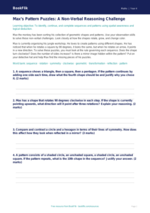 Non-Verbal Reasoning Practice: Grade 3 Math Challenges | BookFlik
